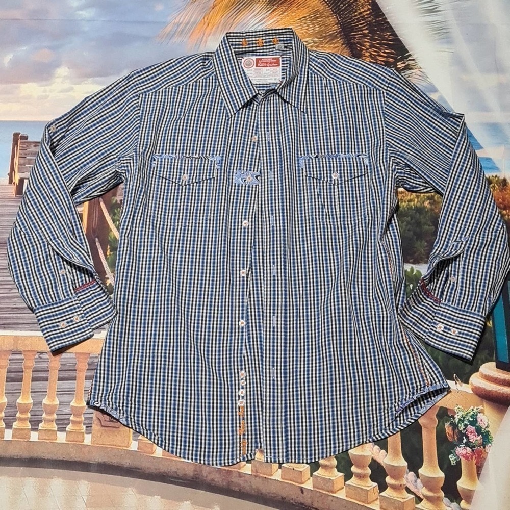 Robert Graham Plaid Button‎ Shirt Size Medium